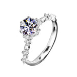 S925 Sterling Silver Moissanite Bridal Bouquet Ring