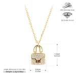 S925 Sterling Silver Fashionable Versatile Zirconia Necklace for Bags