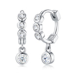 S925 Silver Long "Forest-Style" Sweet Moissanite Earrings