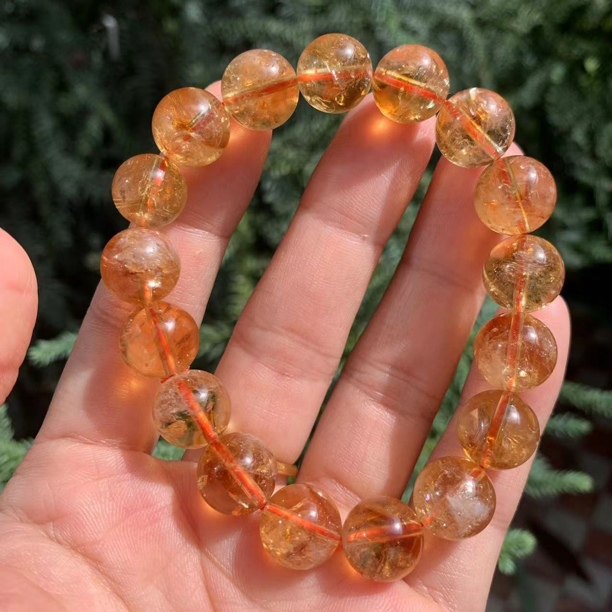 Natural Yellow Citrine Pagoda Quartz Bracelet