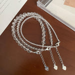 S925 sterling silver white crystal bracelet