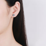 S925 Silver Threaded Stud Earrings — Classic Six-Prong Moissanite Studs