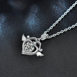 S925 Sterling Silver Moissanite the Arrow of Love Necklace