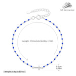 S925 Sterling Silver Cross Bracelet with Colorful Enamel Detail