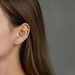 S925 Sterling Silver Chain Ear Bridge with Zirconia(Ear tips not included)
