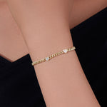 S925 Sterling Silver Heart-Shaped Zircon Bracelet