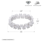 925 Sterling Silver Korean-Style V-Shaped Ring with Inlaid Zirconia