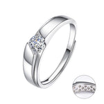 S925 Sterling Silver Moissanite Couple Rings