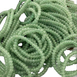 Natural Aventurine Jade Emerald-Green Abacus-Bead Bracelet