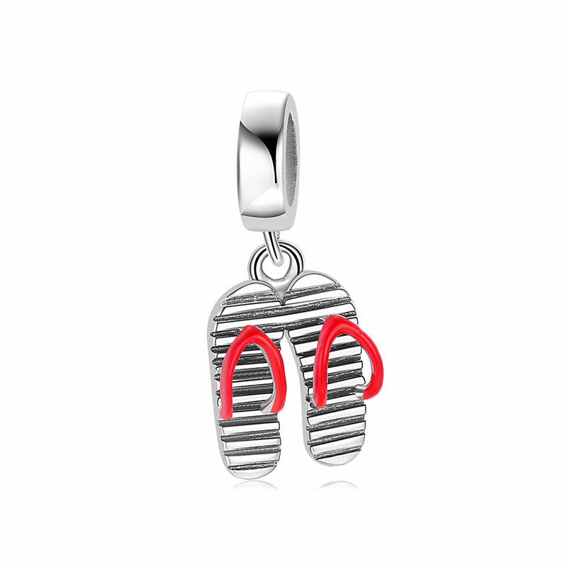 S925 Sterling Silver Flip Flop Pendant