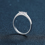 S925 Sterling Silver Solitaire Marquise Moissanite Ring