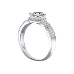 S925 Sterling Silver round Bag Moissanite Ring