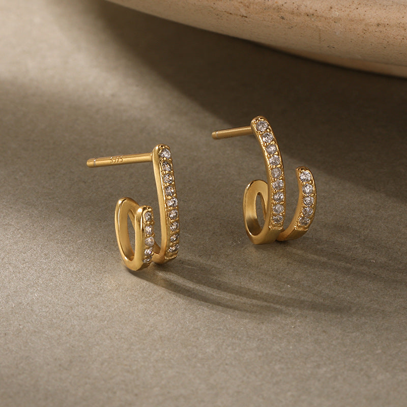 925 Sterling Silver and Zirconia Earrings