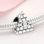 S925 Sterling Silver Pyramid Bead Pendant