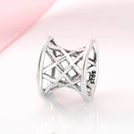 S925 Sterling Silver Geometric Hollow Bead Pendant