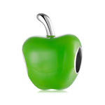 S925 Sterling Silver Green Apple Bead Pendant