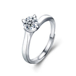 S925 Sterling Silver Moissanite Twist Ring