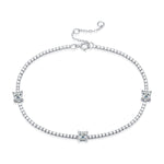S925 Silver Square Moissanite Bracelet