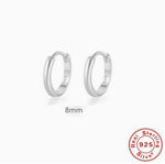 S925 Sterling Silver Geometric Hoop Earrings
