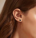Double-layer zircon earrings and affordable luxury zircon necklace