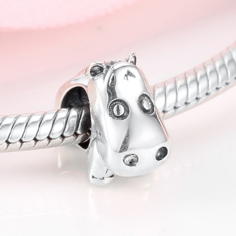 S925 Sterling Silver Hippo Bead Pendant