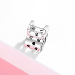 S925 Sterling Silver Heart Shape Nurse Cap Zircon Inlaid Bead Pendant