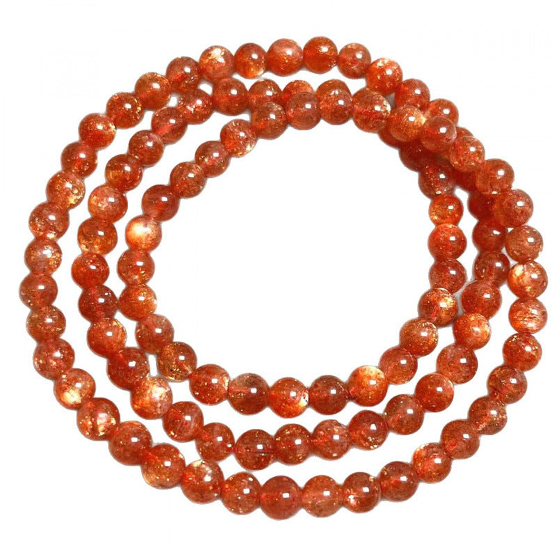 Natural Golden Sunstone Multi-Wrap Crystal Bracelet