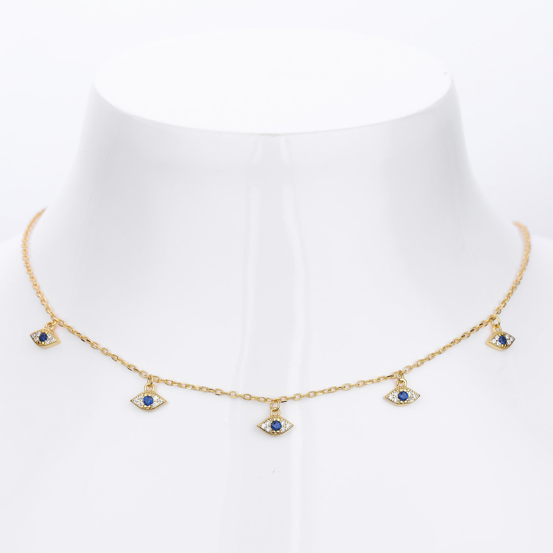 S925 Sterling Silver Fashion Evil Eye Necklace