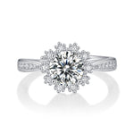 S925 Silver Icy Moissanite Ring