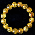Natural Brazilian Golden Rutilated Quartz Bracelet