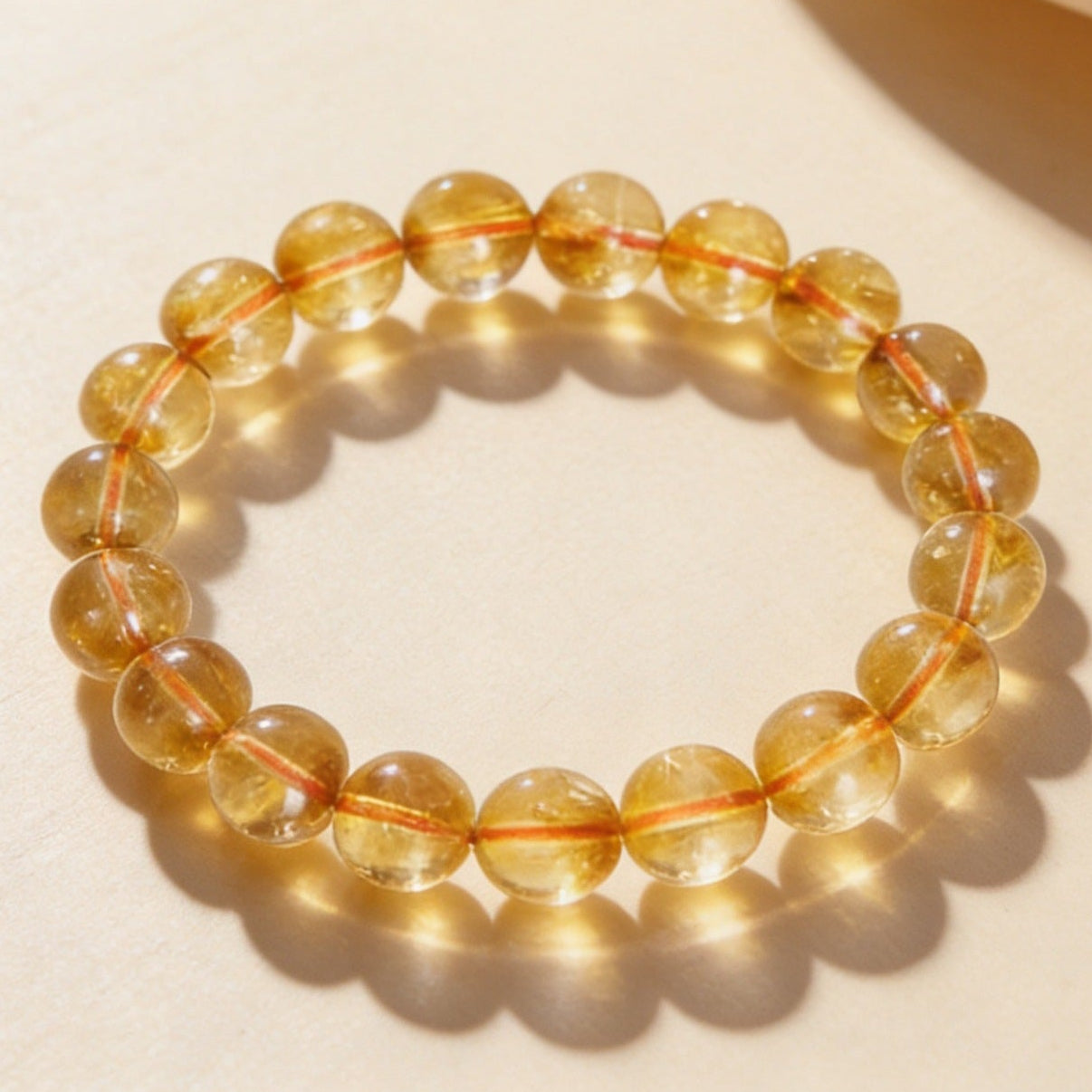 Natural Citrine Beaded Bracelet