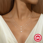 S925 Sterling Silver Solitaire Moissanite Necklace