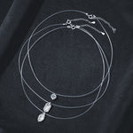 S925 Sterling Silver Moissanite Rectangular Pendant Necklace