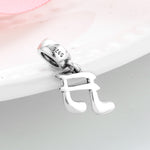 S925 Sterling Silver Music Note Bracelet Necklace Pendant