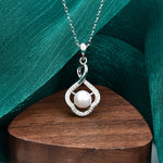 S925 Sterling Silver Moissanite Freshwater Pearl Necklace