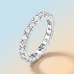 S925 Silver "Shimmering Glimpse" Ring with Lavish Moissanite Setting