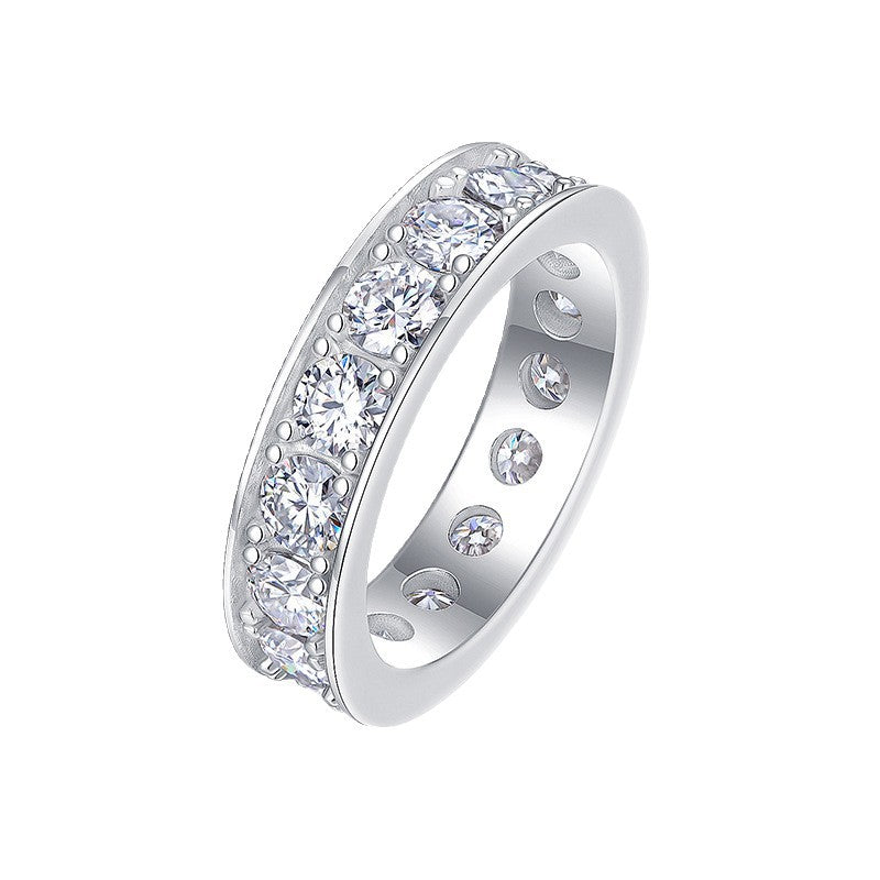 S925 Silver Moissanite Full-Eternity Ring