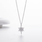 S925 Sterling Silver Zircon Star Necklace