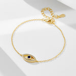 S925 Sterling Silver Zircon Devil's Eye Bracelet