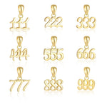 S925 Sterling Silver Number Pendant