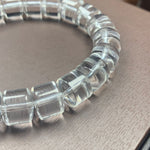 Natural Flawless White Crystal Rondelle Bead Bracelet