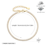 S925 Sterling Silver Four-Prong Cubic Zirconia Bracelet