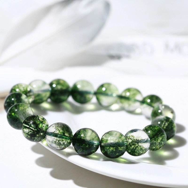 Natural Green Phantom Quartz Bracelet