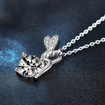 S925 Sterling Silver Moissanite FARCENT Pendant Necklace