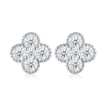 S925 Silver Sweet "Chanel-style" Floral Moissanite Stud Earrings
