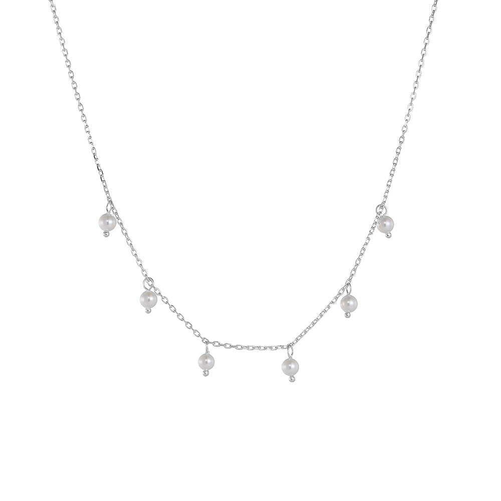 S925 Sterling Silver Shell Pearl Necklace