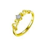 925 Sterling Silver Moissanite Angel Wing Couple Ring