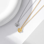 S925 Sterling Silver Flower Necklace