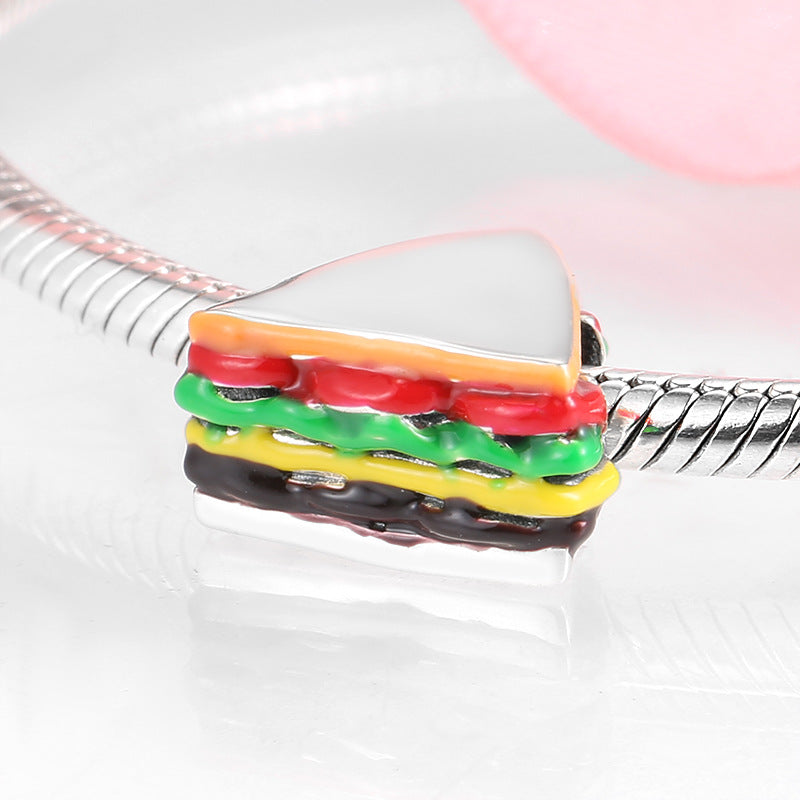 S925 Sterling Silver Sandwich Bead Pendant