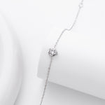 S925 Sterling Silver Zircon Heart Bracelet